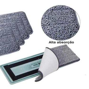 Imagem de Kit Com 10 Unidades De Refil Flat Mop Esfregão Seca Lava