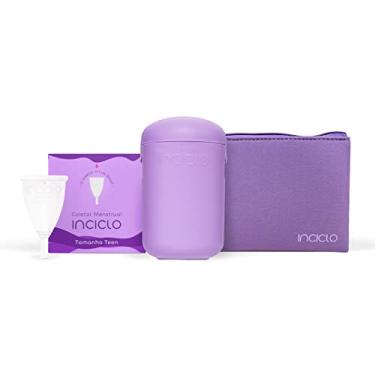 Imagem de Kit Coletor Menstrual + Cápsula Esterilizadora + Necessaire Neoprene Inciclo (Teen (até 19 anos e sem filhos), Lavanda)