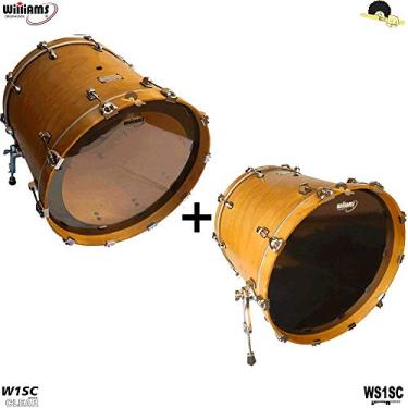 Imagem de Kit de Peles Williams - W1SC Filme simples clear c/anel abafador 22″ + Pele(Resposta) WB1SC 22"