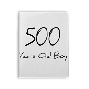 Imagem de Caderno de 500 anos de idade menino Art Deco, moderno, capa de chiclete, diário de capa macia