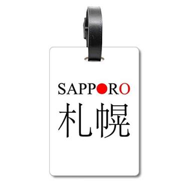 Imagem de Sapporo Bandeira do Sol Vermelho Bandeira da Cidade Japonesa Etiqueta de Bagagem Etiqueta de Bagagem Etiqueta para Bagagem