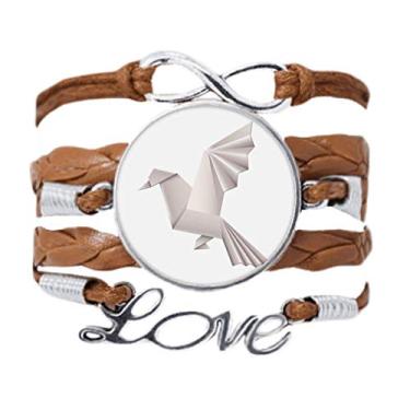 Imagem de DIYthinker Pulseira origami abstrato geométrico padrão pombo corrente amor ornamento pulseira presente