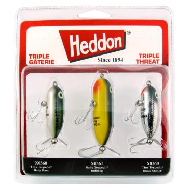 Imagem de Heddon Isca de pesca Torpedo Prop-Bait Topwater com ação giratória, pacote com 3 ameaças triplas, pacote com 3