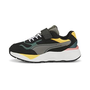 Imagem de PUMA Unissex-Criança Rs-Metric Fechamento Alternativo + Tênis, Puma Corrente do Sol Negro, 8 Toddler