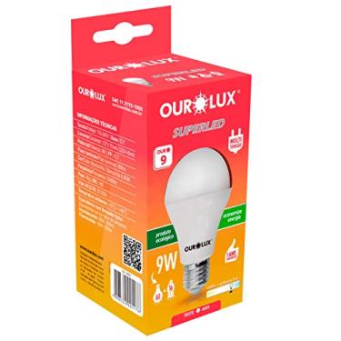 Imagem de Lampada LED Bulbo OUROLUX, Branca, 9W, Bivolt, Base E27