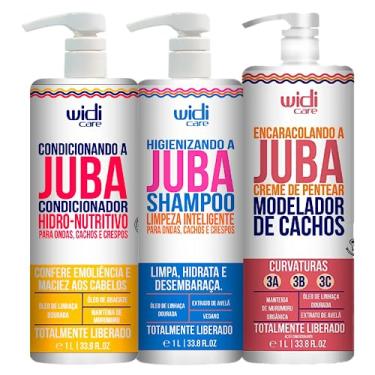Imagem de Kit Widi Care Linha Juba Encaracolando 1L, Shampoo 1L e Condicionador 1L