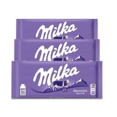 Imagem de Chocolate Milka Alpino Alpine Milk 3 Un De 100G Cada
