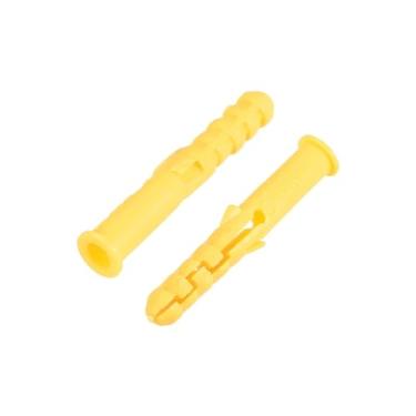Imagem de 100 pcs 6 mm x 40mm de expansão plástica coluna de tubulação de concreto âncora plugue de parede amarelo para jardim em casa faça você mesmo Aplicativo