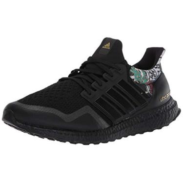 Imagem de adidas Tênis de corrida masculino Ultraboost DNA, Preto/preto/dourado metálico, 7.5