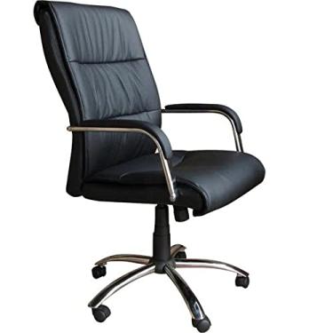 Imagem de Cadeira Presidente em Couro Pu Pel-107 Preta Pelegrin