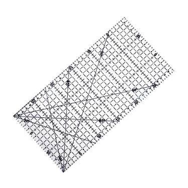 Imagem de Tofficu réguas de costura régua de retalhos colcha régua de quilters de acrílico régua de quilter antiderrapante simples régua de patchwork modelo ferramenta Acessórios branco