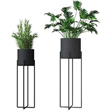 Imagem de Suporte de flores Prateleira de ferro para vasos de sala de estar, varanda e multifuncional interno e externo para plantas, estrutura de metal, expositor de bonsai, suporte de chão, L