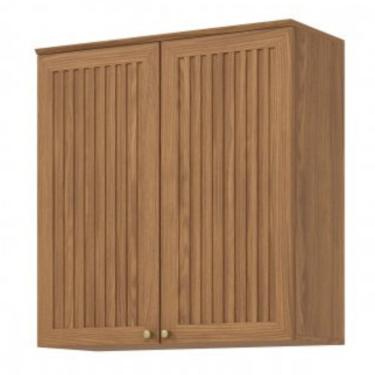 Imagem de Armário Aéreo 2 Portas Ripadas 80cm Requinte Henn - Nature