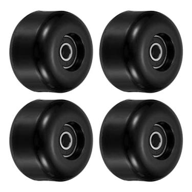 Imagem de PATIKIL Roda de skate de 54 mm com rolamentos ABEC-9, pacote com 4 rodas de rua para skates Cruiser substituição de roda 85A, preto