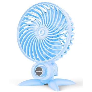 Imagem de AaoLin Ventilador pequeno USB, ventiladores de mesa com velocidades variáveis CVT, fluxo de ar de resfriamento forte, portátil silencioso, mini ventilador pessoal de mesa para quarto, casa,