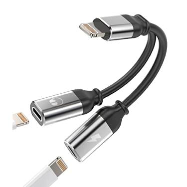 Imagem de Divisor de fone de ouvido Iphone 2 em 1 Dual Lightning Dongle carregador adaptador de áudio Apple MFI certificado para 12 11 13 Pro Max Mini Xs Se X 7 8 Plus cabo auxiliar de carregamento adaptador