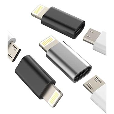 Imagem de Adaptador Micro USB fêmea para Lightning macho (pacote com 3) Cabo de carregamento Android conversor de porta compatível com Apple Iphone 11 13 12 Pro Max Mini Xs Se X 7 8Plus Ipad 2018 2019