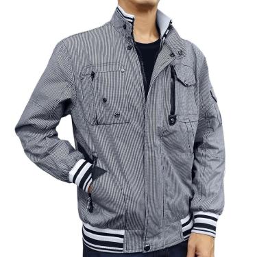 Imagem de Jaqueta Masculina Blusa Casual Casaco Sarja Xadrez Forrada-Masculino