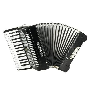 Imagem de BailingDS Acordeão de 30 teclas, 32 graves, preto, iniciante e profissional, 30 teclas de piano, 32 botões de baixo, portátil e leve, perfeito para apresentações musicais, práticas ou atividades ao ar