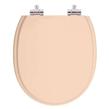 Imagem de Assento Sanitario Poliester Com Amortecedor Village Rosa Floral Para Vaso Deca