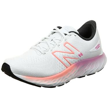 Imagem de New Balance Tênis de corrida feminino Fresh Foam X Evoz V3, Branco/Framboesa/Toranja, 9