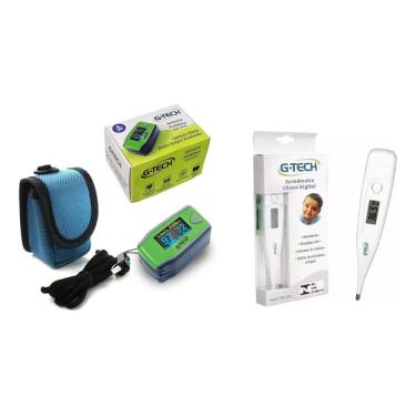 Imagem de Kit Medidor De Saturação Infantil Com Termometro G-tech
