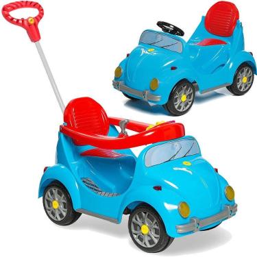 Imagem de Carrinho de Passeio e Pedal para Bebe Calesita Fouks Azul 30kg