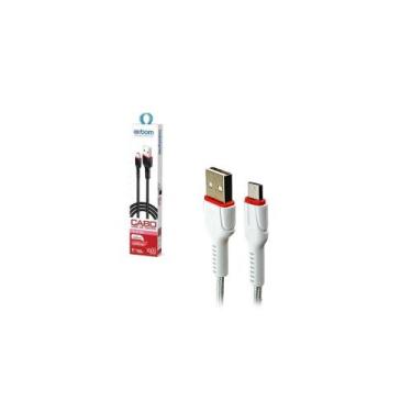 Imagem de Cabo dados carregamento v8 micro usb 2.4a turbo 1m cbx-u2c13v8 branco 