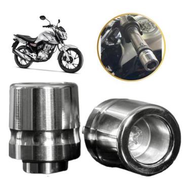 Imagem de Par Peso Pesinho Guidão Honda Yamaha Modelo Bmw Cromado Titan CG Facto