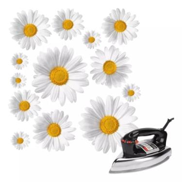 Imagem de Aplique Margaridas Patch Termocolante Para Roupas, Conjunto de 15 Peças