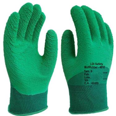 Imagem de Luva Malha de Algodão Verde Emborrachada - MultRubber S- 4010s - LDI S