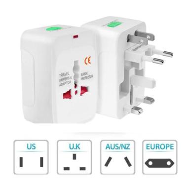 Imagem de Adaptador Tomada Universal Internacional Eua Europa Asia e America 110