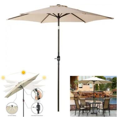 Imagem de Ombrelone Guarda Sol 2,5m Com Manivela Articulado Jardim Piscina Ipane