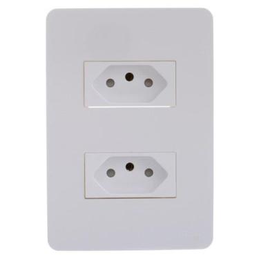 Imagem de Tomada Dupla 4X2 10A Branca Orion Schneider, Branco