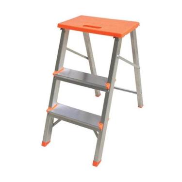 Imagem de Escada Banqueta 3 Degraus Alumínio 120Kg Botafogo