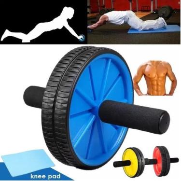 Imagem de Rolo Para Exercícios Abdominal Lombar Ombros Roda com Apoio Treino Em 