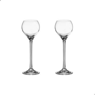 Imagem de Taça De Cristal Bohemia Para Licor 80 Ml Carduelis 2 Peças - Bohemia C