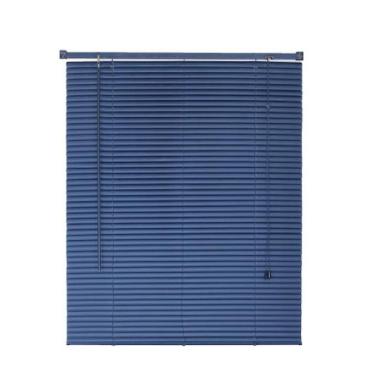 Imagem de Persiana Horizontal PVC Azul 80 (L) X 160 (A) cm Cortina Completa C/ K