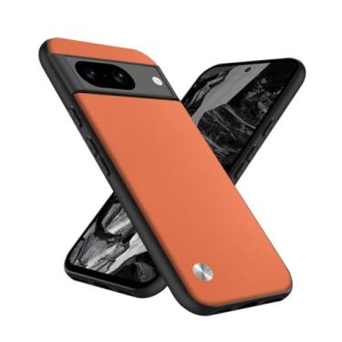 Imagem de Puxssul Capa para Google Pixel 7a, traseira de couro sintético antiimpressão digital + bordas duráveis de TPU macio à prova de choque, capa protetora para câmera slim fit antiarranhões para Google