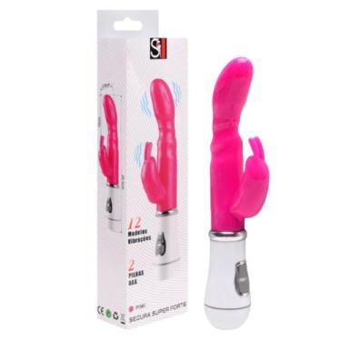 Imagem de Vibrador Jelly Rabbit 10 Vibrações Resistente a água Cia Import, Rosa