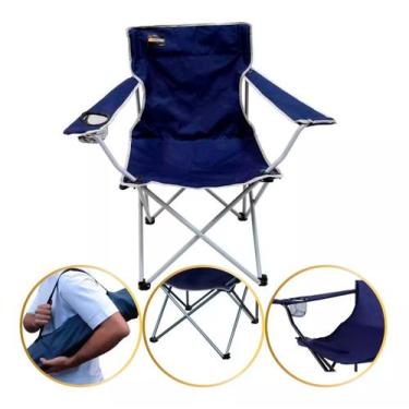 Imagem de Cadeira Dobrável NTK Alvorada Camping Pesca Suporta 80kg Diversas Core