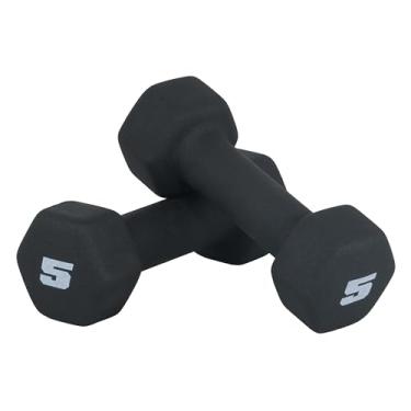 Imagem de CAP Barbell Pesos para halteres de neoprene, par de 2,3 kg, preto