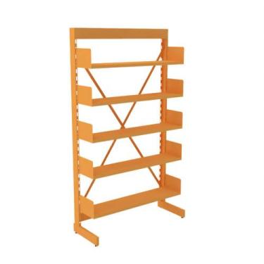 Imagem de Estante Para Biblioteca Simples Pandin 2,00 m Laranja