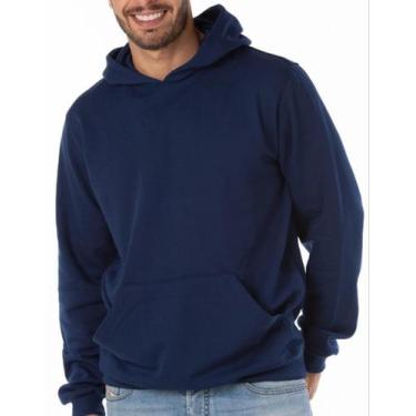 Imagem de Blusa Moletom flanelada Com Bolsos Canguru e Capuz masculina e feminin