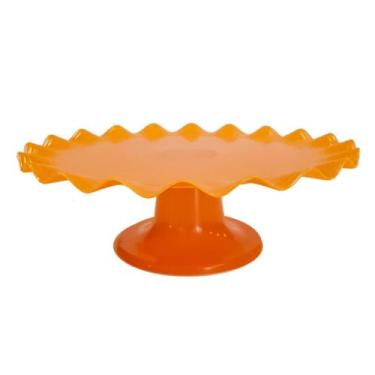 Imagem de Boleira Babado Ondulado C/ Suporte Doces Bolos Decoração - Sem Marca, 