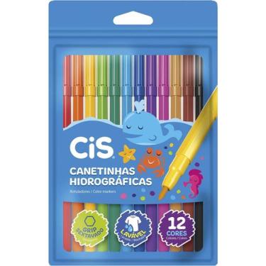 Imagem de Canetinhas Hidrográficas 12 Cores Lavável Cis Infantil