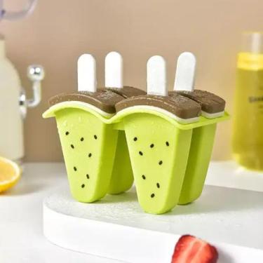 Imagem de Kit 4 Forma Sorvete Picole Paleta Recheada C/Palito Saudavel - Interpo