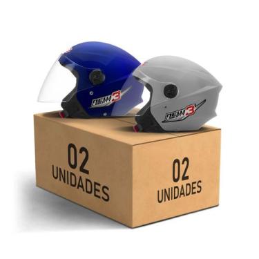 Imagem de Kit 2 Capacetes New Liberty 3 Abertos Pro Tork Moto Masculino Feminino