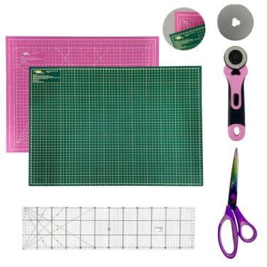 Imagem de Kit Base de Corte Placa Apoio para Mesa A2 45x60cm Tesoura de Titanium