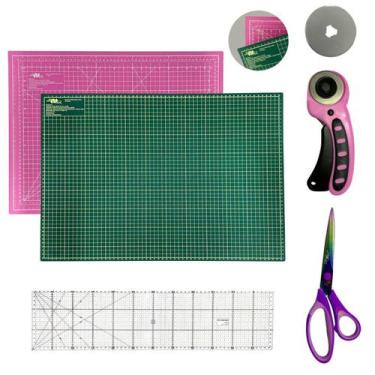 Imagem de Kit Base de Corte Placa Apoio para Mesa A2 45x60cm Tesoura de Titanium